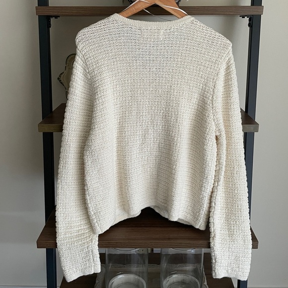 Lucky Brand Knit Cardigan with Floral Etched Buttons, Size L - Picture 5 of 14